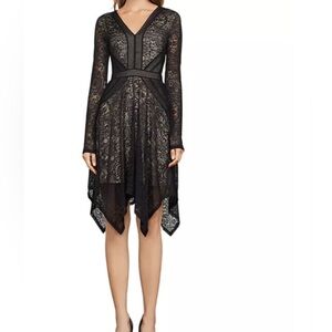 BCBGMaxAzria Sleek Black Midi Dress